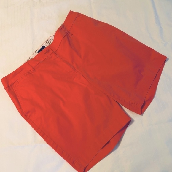 Talbots Perfect Shorts Bright Coral Stretch Bermuda 9 1/2" size 16 W Petite - Picture 3 of 14